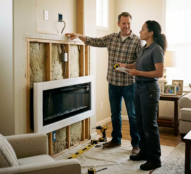 Why Woodbridge, NJ Homeowners Choose Our Electric Fireplace Installation Team?