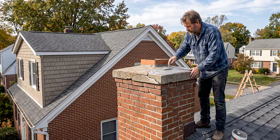 Brick Chimney Crown Repair Woodbridge