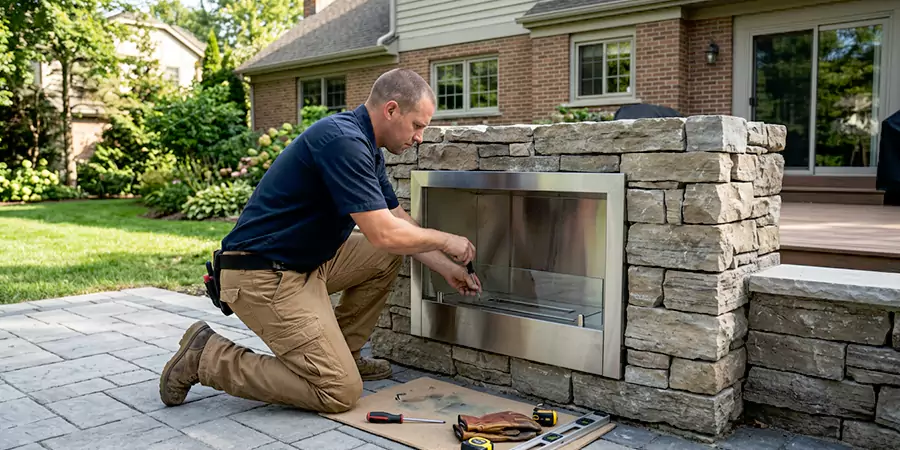 Outdoor Ethanol Fireplace Installation Woodbridge