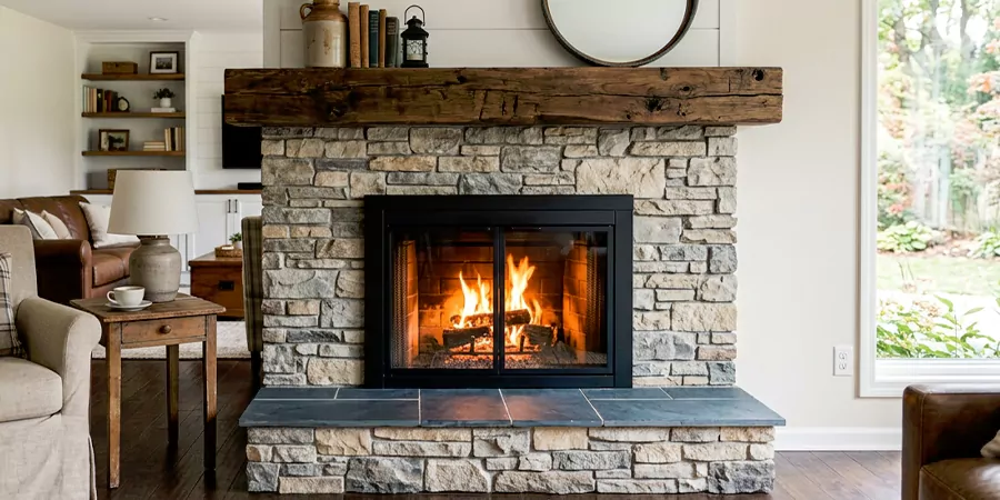 Modern and Farmhouse Fireplace Makeover Woodbridge