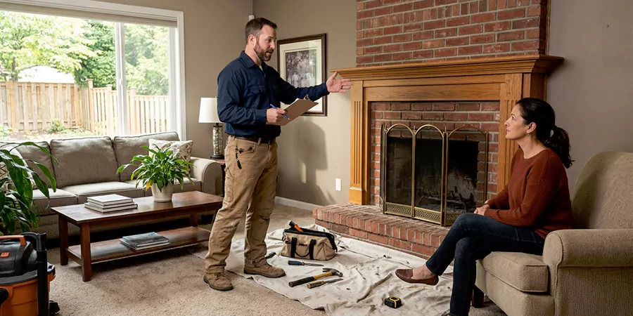 Fireplace and Chimney Removal Service Woodbridge