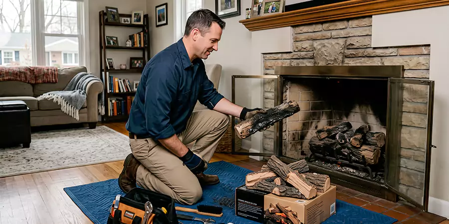 Replacing Gas Fireplace Logs Woodbridge