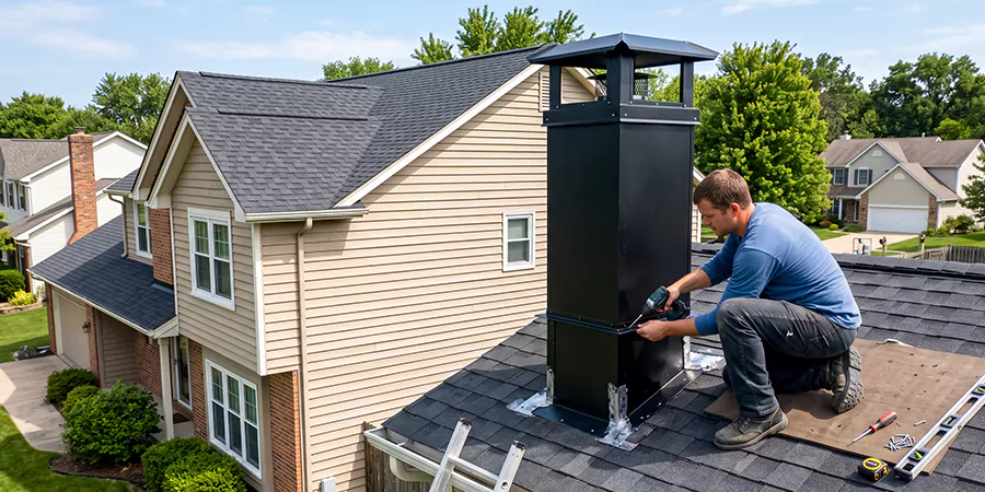 Prefab Chimney Chase Installation Woodbridge